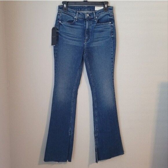 Rag and Bone Lau Flared Legs With Slits and Raw Trim - Picture 2 of 8